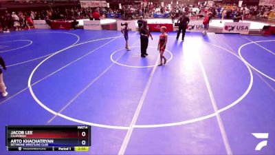 92 lbs Cons. Round 2 - Jacob Lee, California vs Arto Khachatryan, Dethrone Wrestling Club