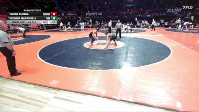 3A 126 lbs Champ. Round 1 - Aidan Durell, Plainfield (North) vs Mondo Martinelli, Elmhurst (York)