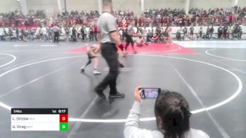 54 lbs 5th Place - Levi Ortzow, Wlv Jr Wrestling vs Uriah Virag, Bayfield Wrestling