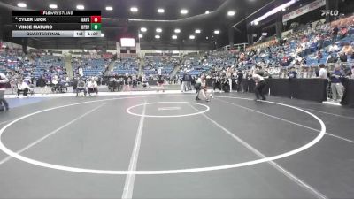 106 lbs Quarterfinal - Vince Maturo, Overland Park - Blue Valley Southwest HS vs Cyler Luck, Hays