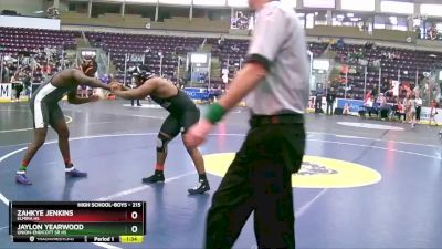 215 lbs Quarterfinal - Zahkye Jenkins, Elmira HS vs Jaylon Yearwood, Union-Endicott Sr HS