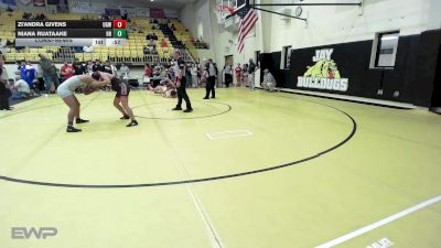 138 lbs Consolation - Zi'andra Givens, Union Girls JH vs Niana Ruataake, Har-Ber High School