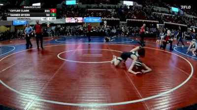 98 lbs Semifinal - Cuyler Clark, Team Champs vs Tanner Myers, Thermopolis Wrestling Club