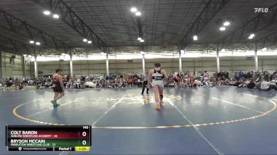 145 lbs Quarterfinals (8 Team) - Colt Baron, Sublime Wrestling Academy vs Bryson McCain, Middleton Wrestling Club