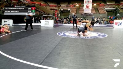 Cadet Boys Lower - 120 lbs Champ. Round 3 - Julian Martinez, Bullard High School Wrestling vs Salvador Bautista II, Coachella Valley Wrestling Club