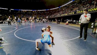 90 lbs Round Of 32 - Angel Flanagan, Carlynton vs Jimmy Long, Seneca Valley