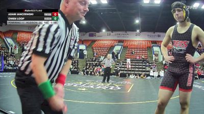 175 lbs Quarterfinals (8 Team) - Owen Loop, Hudson vs Adam Janczewski, Powers North Central