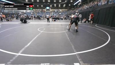 165 lbs Champ. Round 3 - Grayson Hagen, Doane University vs Wyatt Bice, Northwestern (Iowa)