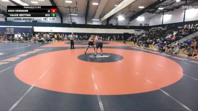 285 lbs Cons. Round 3 - Kaleb Britting, Messiah vs Josh Hermann, Liberty