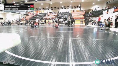112 lbs Semifinal - Emmit Fourkiller, Tahlequah Wrestling Club vs Bryson Gelinas, Grove Takedown Club