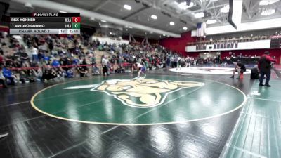 106 lbs Champ. Round 2 - Arturo Gudino, Lower Lake vs Rex Kohner, Redwood -Larkspur
