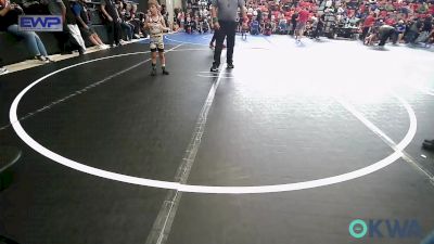 55 lbs Round Of 16 - Ryder Hogan, Bristow Youth Wrestling vs Beckett Steele, Prairie Grove Youth Wrestling