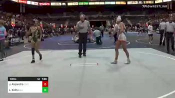 109 lbs Quarterfinal - Jenavi Alejandro, Centennial High School vs Leila Sidhu, Usa Gold