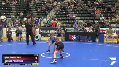 59 lbs Cons. Round 1 - Dake Zwanziger, IA vs Connor Prozanski, IN