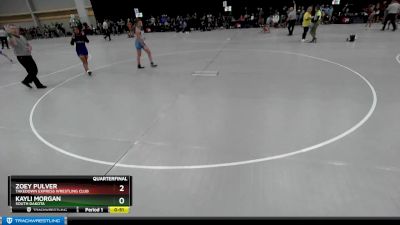 127 lbs Quarterfinal - Zoey Pulver, Takedown Express Wrestling Club vs Kayli Morgan, South Dakota