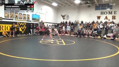 150 lbs Cons. Semi - Lucas Sinnwell, Nashua-Plainfield vs Evan McCormick, North Butler-Clarksville