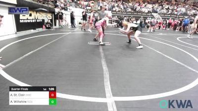 110 lbs Quarterfinal - Anistyn St. Clair, Choctaw Ironman Youth Wrestling vs Alexis Wiltshire, Tecumseh Youth Wrestling