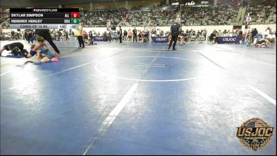 70 lbs Consi Of 16 #2 - Skylar Simpson, All American Wrestling vs Hendrix Henley, Chickasha Youth Wrestling