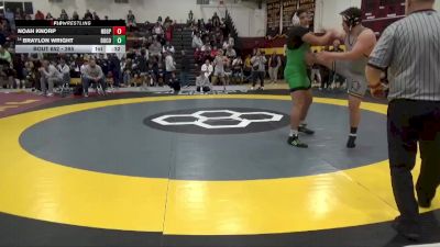 285 lbs Cons. Round 2 - Braylon Wright, Dublin Coffman vs Noah Knorp, Notre Dame-Green Pond