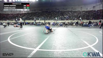 80 lbs Round Of 16 - Savana Hopkins, Hennessey Takedown Club vs Sammi Sullivan, Tonkawa Takedown Club