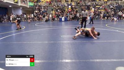 96 lbs Semifinal - Mason Pitzen, Wauseon vs Kael White, Grain House