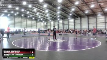 60 lbs Cons. Round 1 - Evangeline Loberger, Mishicot vs Iyanna Gradeless, Mishawaka Wrestling Club