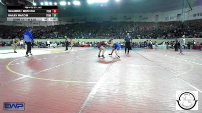 128 lbs Round Of 16 - Savannah Bonham, Perry Girls Wrestling Club vs Bailey Hardin, Team Guthrie Wrestling