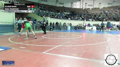 101 lbs Round Of 16 - Allison Shaw, Moore JH vs Nora Thompson, Bishop McGuinness