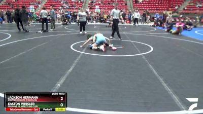 67 lbs Semifinal - Jackson Hermann, Greater Heights Wrestling vs Easton Whisler, Mulvane Jr. Wrestling Club