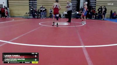 92 lbs Champ. Round 1 - Layson Tunnell, Woodford Elite Wrestling Club vs Christopher Walton, Bulldog Premier WC