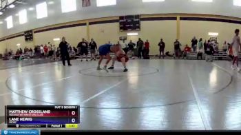 195 lbs Cons. Round 3 - Matthew Crossland, Rochester Wrestling Club vs Lane Hewig, MCWC