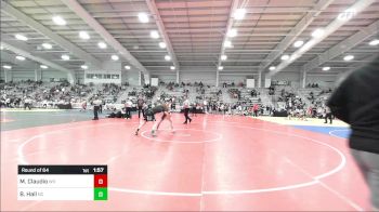 120 lbs Round Of 64 - Mackiah Claudio, WV vs Brayden Hall, NC