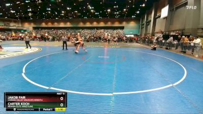 115-126 lbs Round 1 - Carter Koch, Nevada Elite Wrestling vs Jakob Fair, Carson Valley Wildcats Wrestli