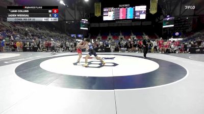 132 lbs Cons. Rd Of 32 - Liam Collins, MN vs Jaden Weisgal, FL