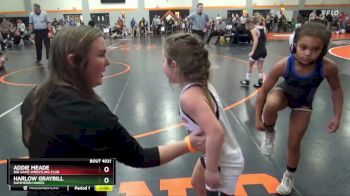 PW-3 lbs Round 5 - Addie Meade, Big Game Wrestling Club vs Harlow Graybill, Hammerin Hawks