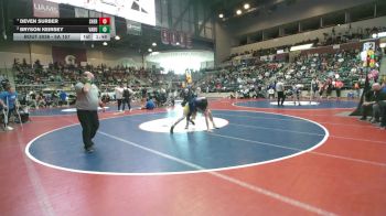 5A 157 lbs Quarterfinal - Deven Surber, Sheridan vs Bryson Keirsey, Van Buren