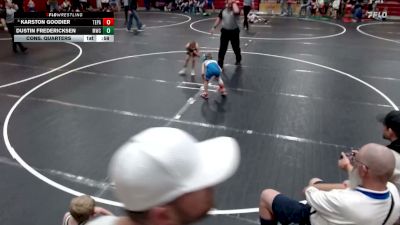 56 lbs Cons. Quarters - Karston Goodier, Terreton Panthers vs Dustin Fredericksen, Middleton Wrestling Club