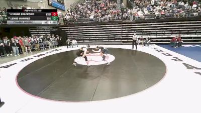 4A 190 lbs Champ. Round 1 - Hyrum Stafford, Mountain View vs Lewis Hawkes, Ridgeline