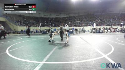 46 lbs Quarterfinal - Hunter Larsen, Blue Devil Wrestling Club vs Baker Gates, Ponca City Wildcat Wrestling