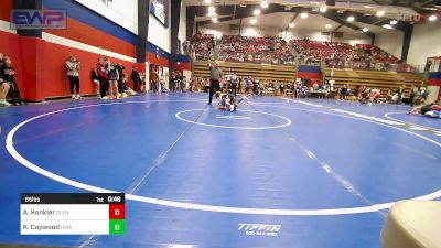 85 lbs Quarterfinal - Aiden Konkler, Glenpool Warriors vs Kamden Caywood, HURRICANE WRESTLING ACADEMY