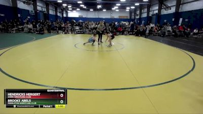 53 lbs Quarterfinal - Hendricks Hergert, Hawk Wrestling Club vs Brooks Abels, Middleton Wrestling Club