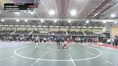 106 lbs Consi Of 16 #2 - Jayden Cabral, East Providence vs Hayden Genetti, Barrington