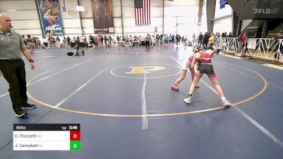 90 lbs Consi Of 16 #2 - Dominic Picciotti, PA vs Jacob Campbell, NJ