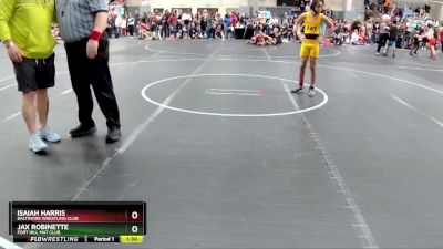 95 lbs Cons. Round 2 - Isaiah Harris, Baltimore Wrestling Club vs Jax Robinette, Fort Hill Mat Club