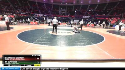 1A 120 lbs Champ. Round 1 - Shawn Schlickman, Gibson City (G.C.-Melvin-Sibley) vs Ty Edwards, Yorkville (Christian)