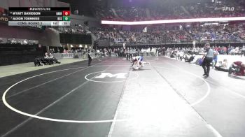 Cons. Round 3 - Jaxon Toennies, Rapid City Stevens vs Wyatt Davidson, Harrisburg