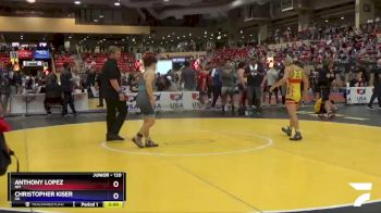 120 lbs Champ. Round 1 - Anthony Lopez, NM vs Christopher Kiser, OK