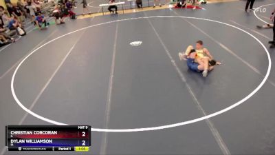 100 lbs Cons. Round 3 - Christian Corcoran, IL vs Dylan Williamson, IA