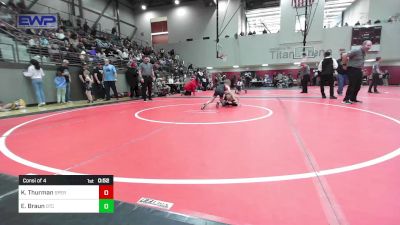 52 lbs Consi Of 4 - Koen Thurman, Sperry Wrestling Club vs Emerson Braun, Owasso Takedown Club