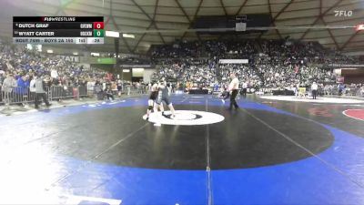 Boys 2A 150 lbs Cons. Round 2 - Wyatt Carter, Hockinson vs Dutch Graf, Grandview